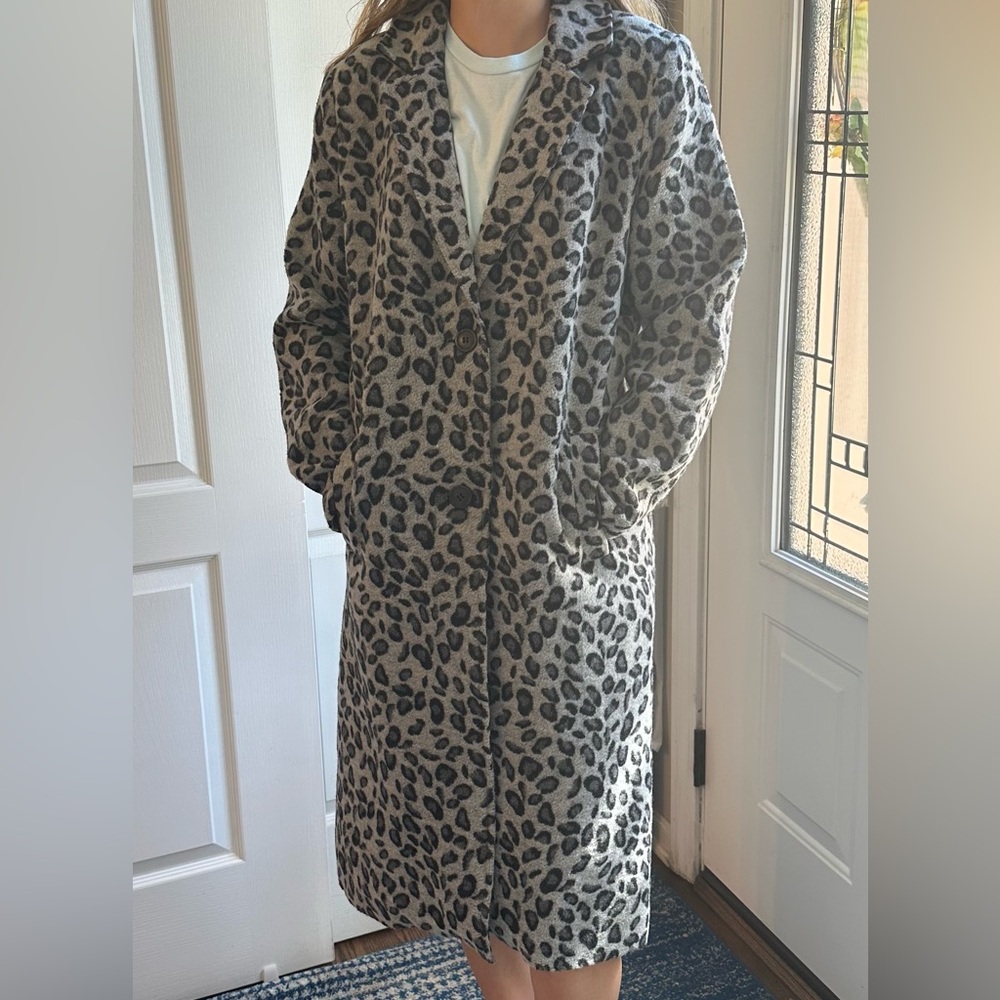 Leopard Print Long Coat